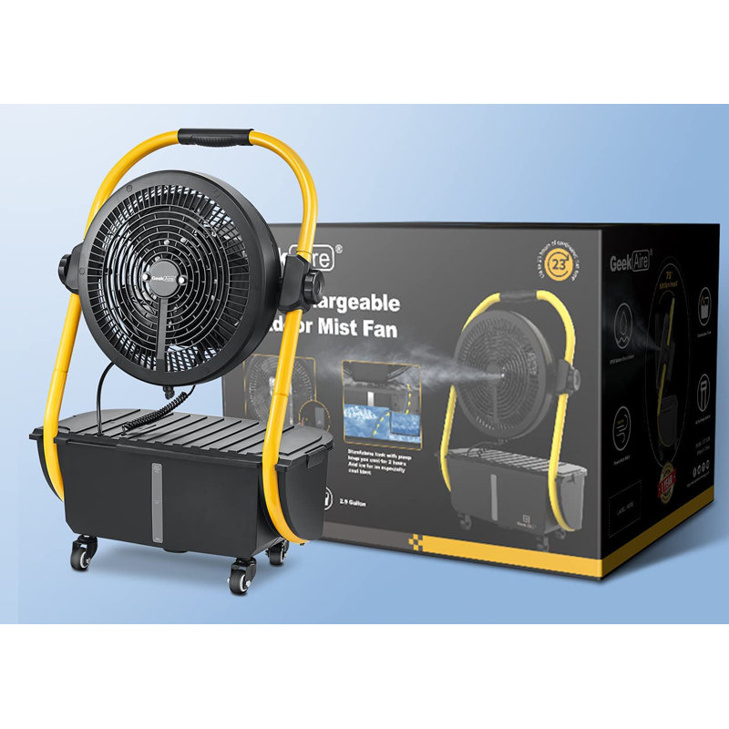 Ventilateur carré à piles 29,5 po