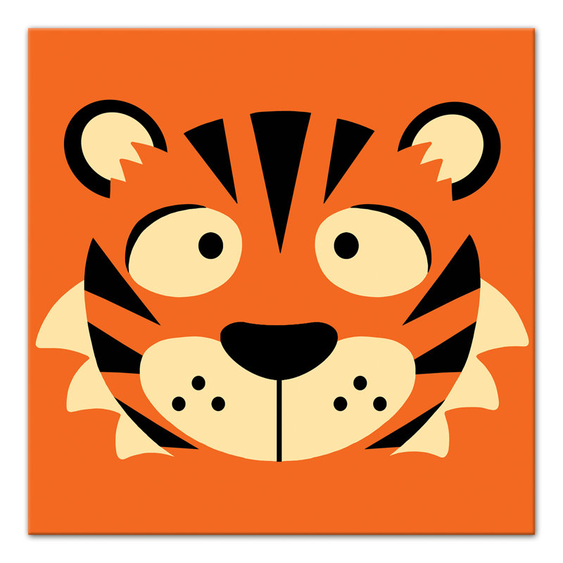 Art sur amis tiger Marko, Toile tendue, H 12 po x l 12 po x P 1,25 po