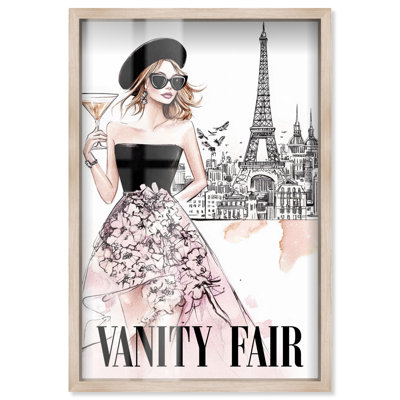 «Model of Paris Sketch Cover Shadowbox Print Fashion Art» par Art Remedy