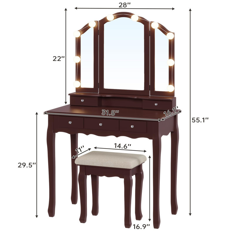 Antimony Vanity, Espresso