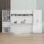 Grand lit escamotable mural avec placard, tiroirs et tablettes-119371557