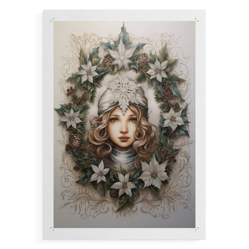 Christmas Holiday Art DCXCII - Impression sur toile seulement - NON-CADRE, H 18 po x l 12 po