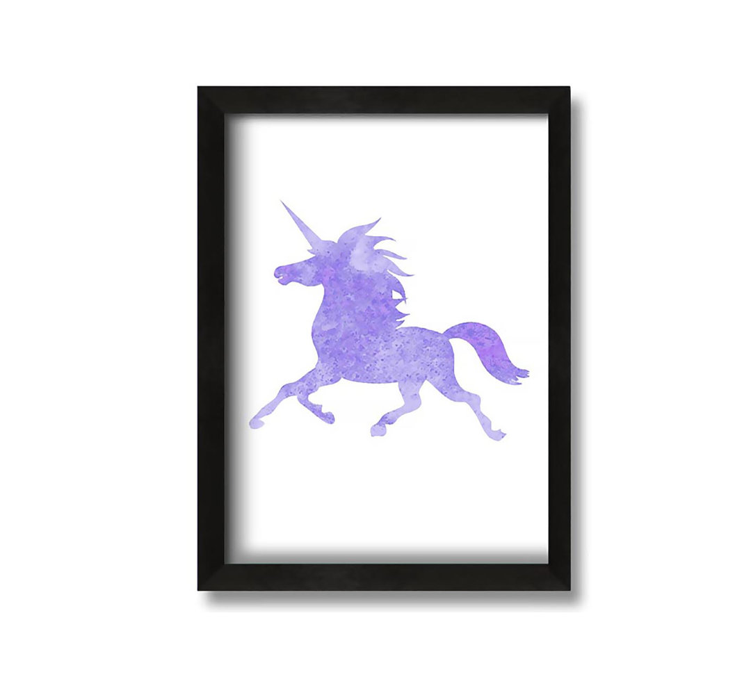 Gerahmtes Leinwandbild Purple Unicorn