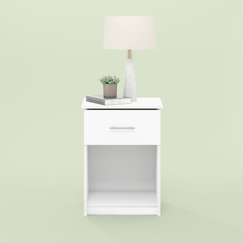 Crescenzo 17.8'' W Particle Board / Chipboard Nightstand, White, Individual