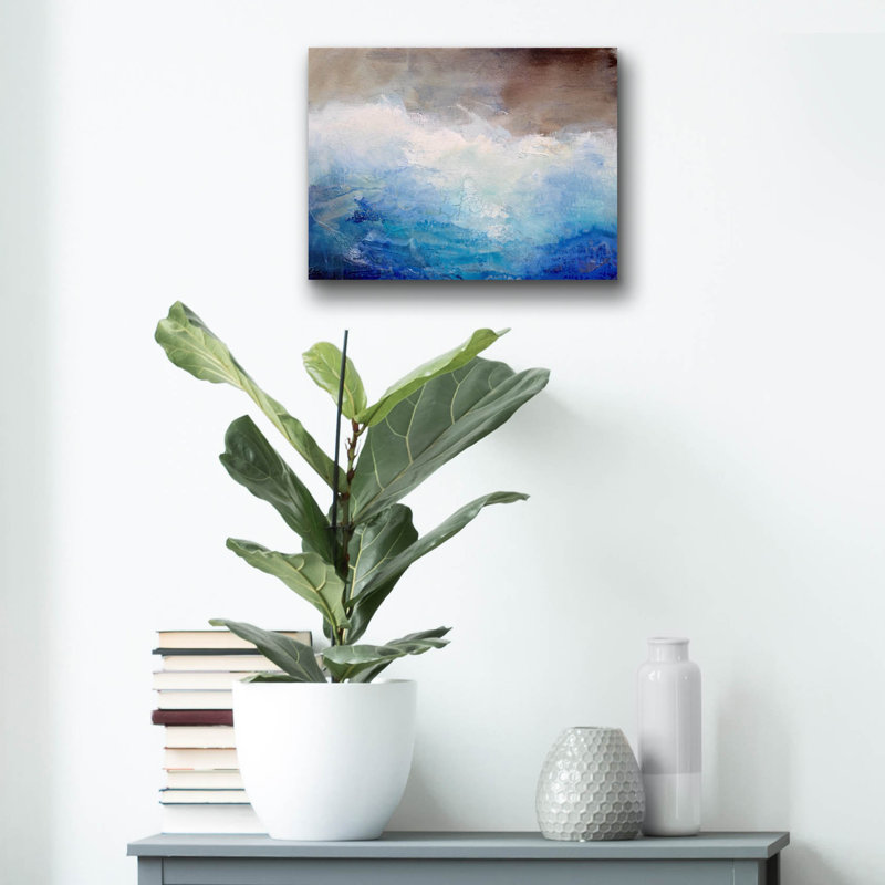 Epic Art 'Ombre Blue' By Karen Hale, Acrylic Glass " Ombre Blue " by Karen Hale, 12" H x 16" W x 0.13" D