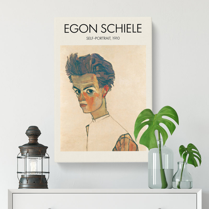 Self Portrait Vol.6 Print by Egon Schiele - Wrapped Canvas, 60cm H x 40cm W x 3cm D