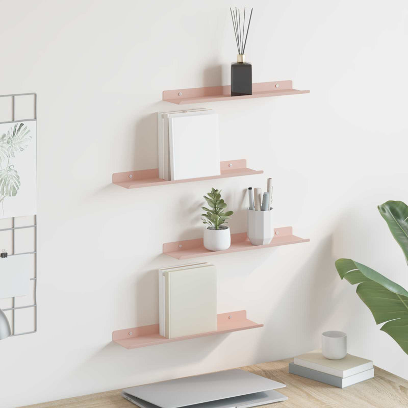 Steel Floating Shelf, Pink