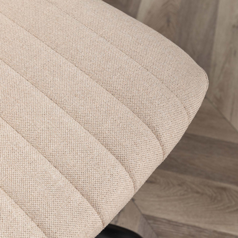 Chaise de bureau pivotante en tissu, Beige