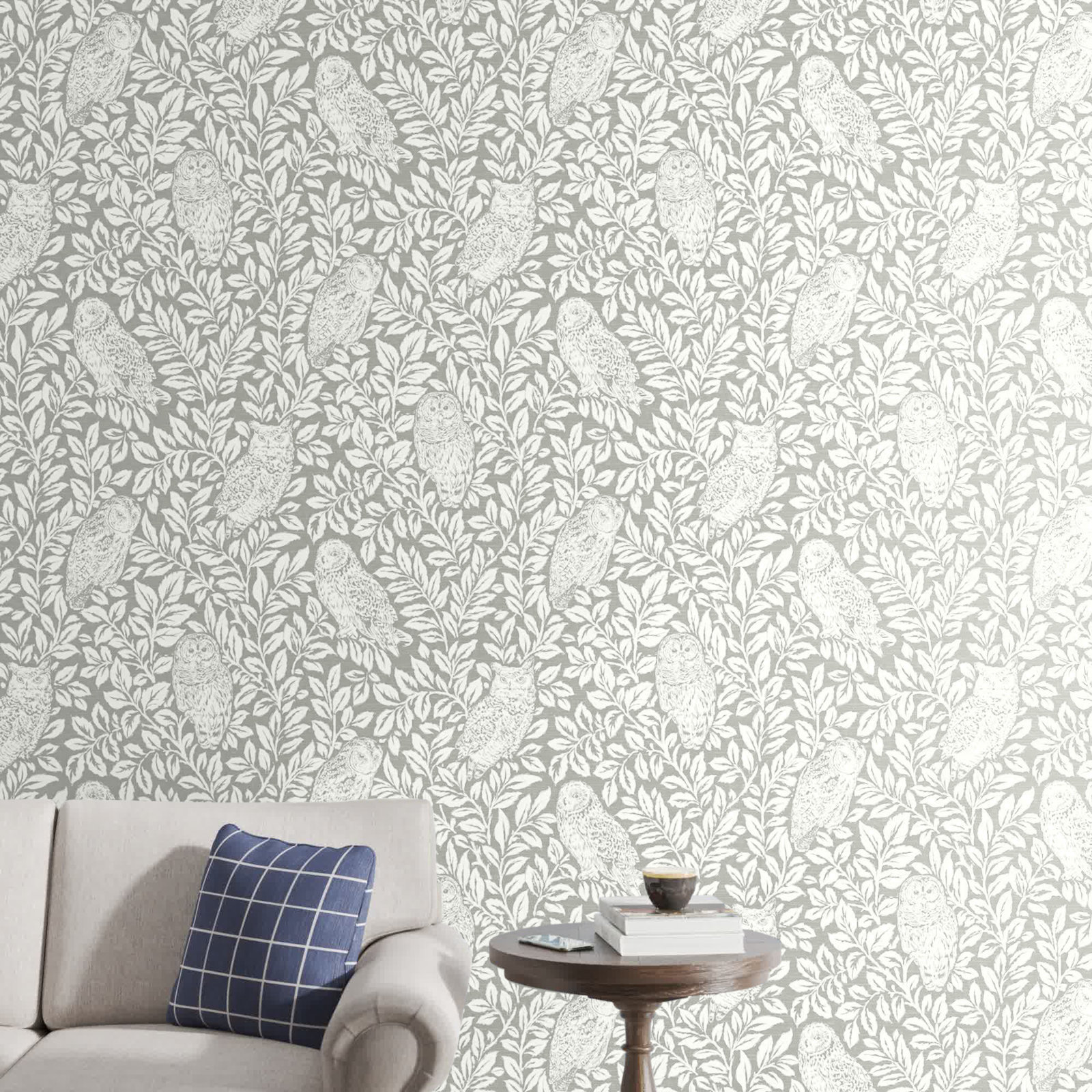 Toby Wallpaper Roll, Light Gray