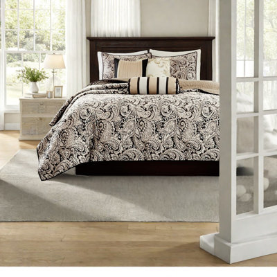 Ensemble de courtepointe confortable en jacquard noir pour la maison