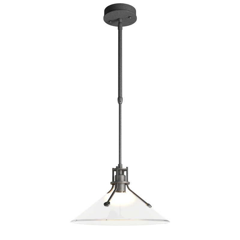 Henry Outdoor Pendant, Natural Iron, Frosted Glass