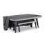 Playcraft Santorini 82" Outdoor Slate Pool Table with Dining Top and 2 Benches