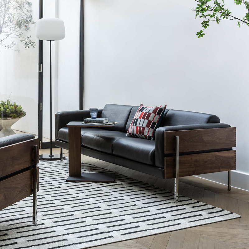 Overhang Side Table Rectangular, Oak Sable