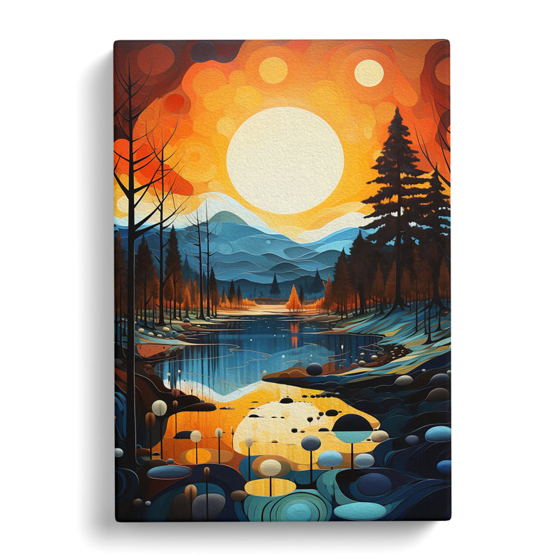 Lake Orphism - Wrapped Canvas Print