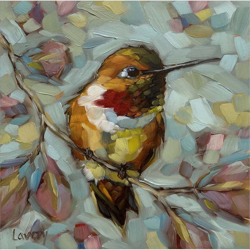 «Mignon comme un bouton» par Andrea Lavery - peinture sur toile tendue