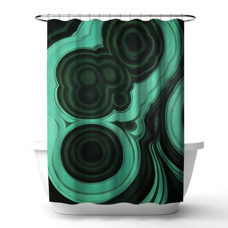 Abstract – Polyester Shower Curtain, Dye Sublimation Print, 71" W × 74" L