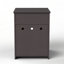 Enceinte en bois pour litière pour chat avec tiroir, table d'appoint, cage intérieure pour animal, table de chevet pour chat (brun)-1087016123