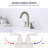 Bathroom Sink Faucet Brushed Nickel 2-Handle 4 Inch Center-Set Bathroom Sink Faucet, Sink Drain With Overflow Hole And 2 Supply Lines Included, Modern Vanity Basin Faucet