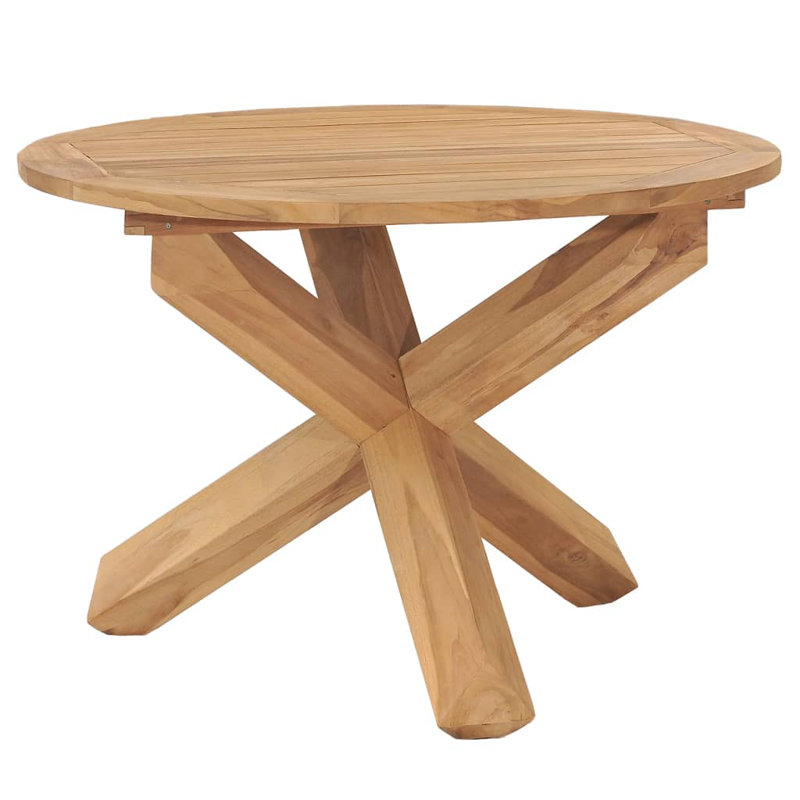 Table de salle à manger en bois, L 43,3 po x L 43,3 po x H 29,5 po