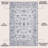 Arabella Vintage Floral Border Machine-Washable Rug-458242453-458242452