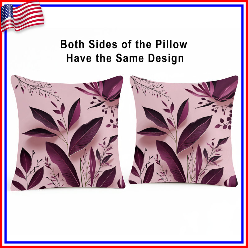 Coussin Leaves, 14 X 14 pouces