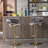 Bar Stools,with Chrome Footrest and Base Swivel Height Adjustable-1402367554