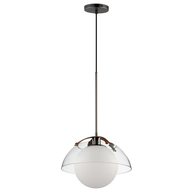 Domain 1 - Light Pendant, Black Chrome, Clear