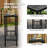 39'' Rectangle Bar Table For Patio, Long Balcony Hot Tub Table With Waterproof Top
