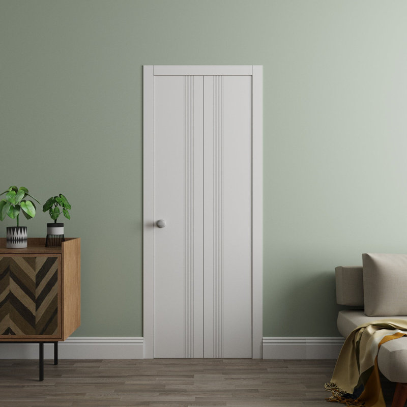 Portes coulissantes pliantes pour garde-robe - ESSENTIAL 0777 - Ensemble de quincaillerie de moulures à moulures robustes - Portes de garde-robe de chambre en bois massif