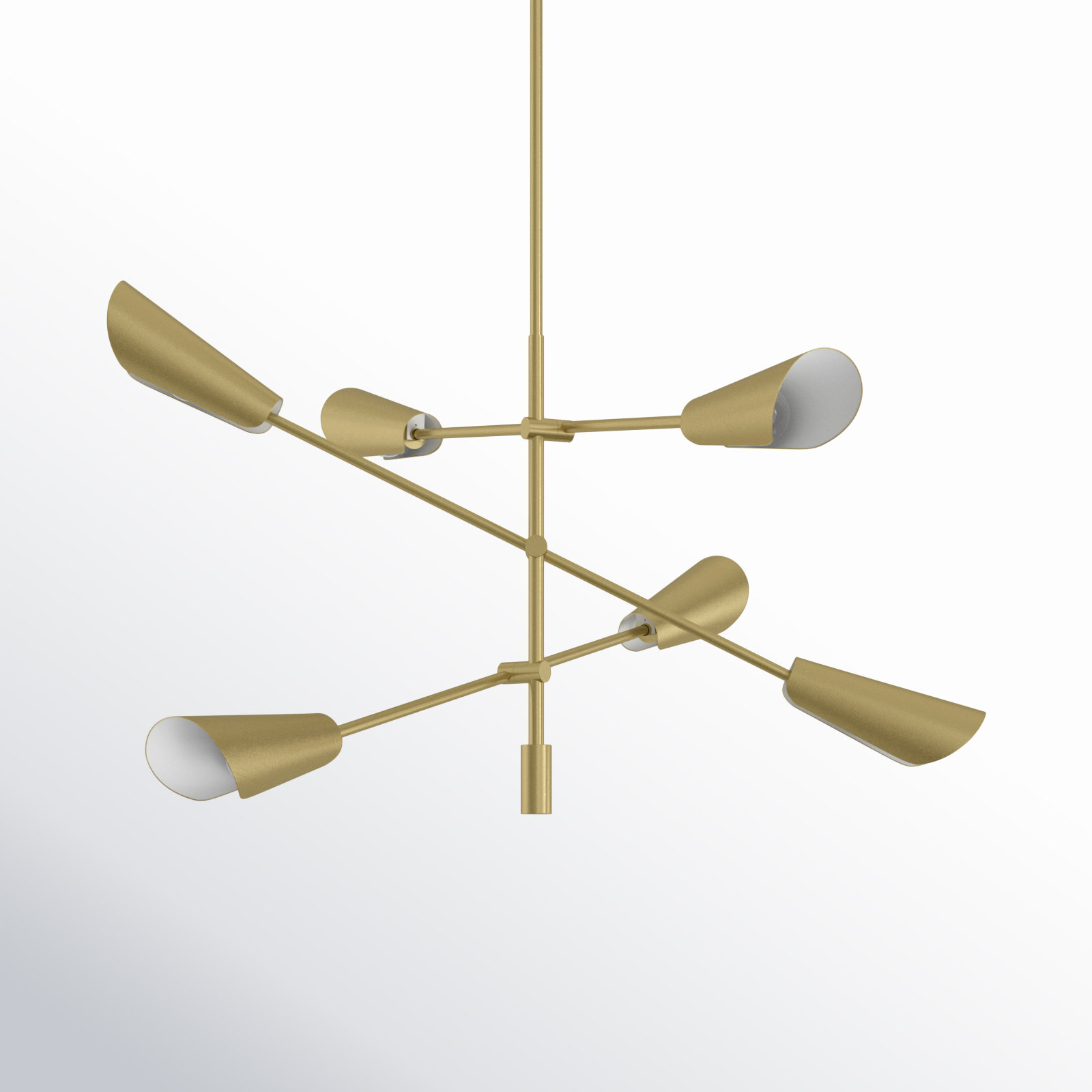 Circe 6 - Light Dimmable Chandelier, Brushed Gold