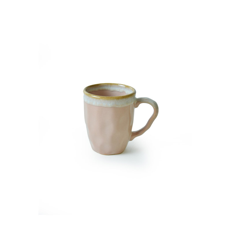 Ensemble de tasses élégantes en céramique (6 pièces), couleur poudre, 4,0 po x 4,3 po | 100% antibactérien, résistant aux chocs thermiques, facile à nettoyer | Parfait pour la maison ou le bureau, va au lave-vaisselle jusqu'à 122 ° F