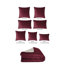 Ensemble de couvre-lit de couleur unie en velours Cascade - 8 pièces-98194616-98194617