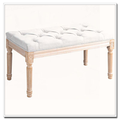 Banc de chambre rembourré à l'extrémité du lit