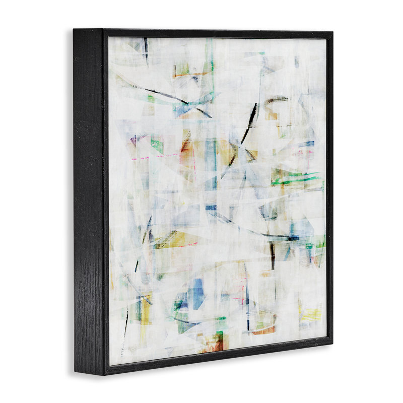 Giclée encadrée par Layered Vibrant Complexity, design par Hannah Dawson, Giclée encadrée noir minuit, H 12 po x l 12 po
