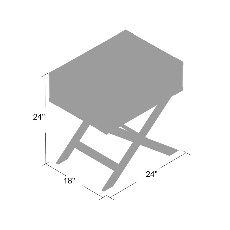 Rossiter 24'' W Nightstand, White