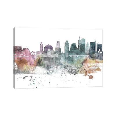 Austin Pastel Skylines - Print on Canvas
