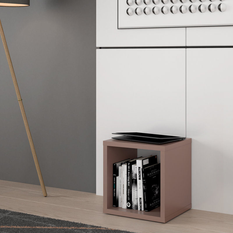 Cube Bookcase, (1 Shelf) 38.3cm.H x 38.3cm.W x 38.3cm.D, Orange