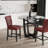 LUMERA Collection Modern Black Faux Leather Bar Stool – High Back, Cushioned Seat, Durable Wood Frame, Counter & Bar Height Seating for Kitchen, Island, Home Bar, Pub-885431916-885431917