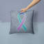 Housse de coussin d'extérieur carré Ribbon for Thyroid-1218564630