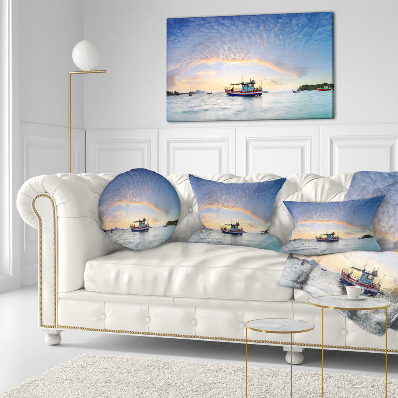 Coussin de bateau de pêche en bord de mer à Sunrise Beach