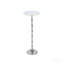 Table d'appoint argentée avec plateau en marbre blanc, table de bout décorative moderne, base en aluminium, table d'appoint pour salon 10 x 10 x 26 po