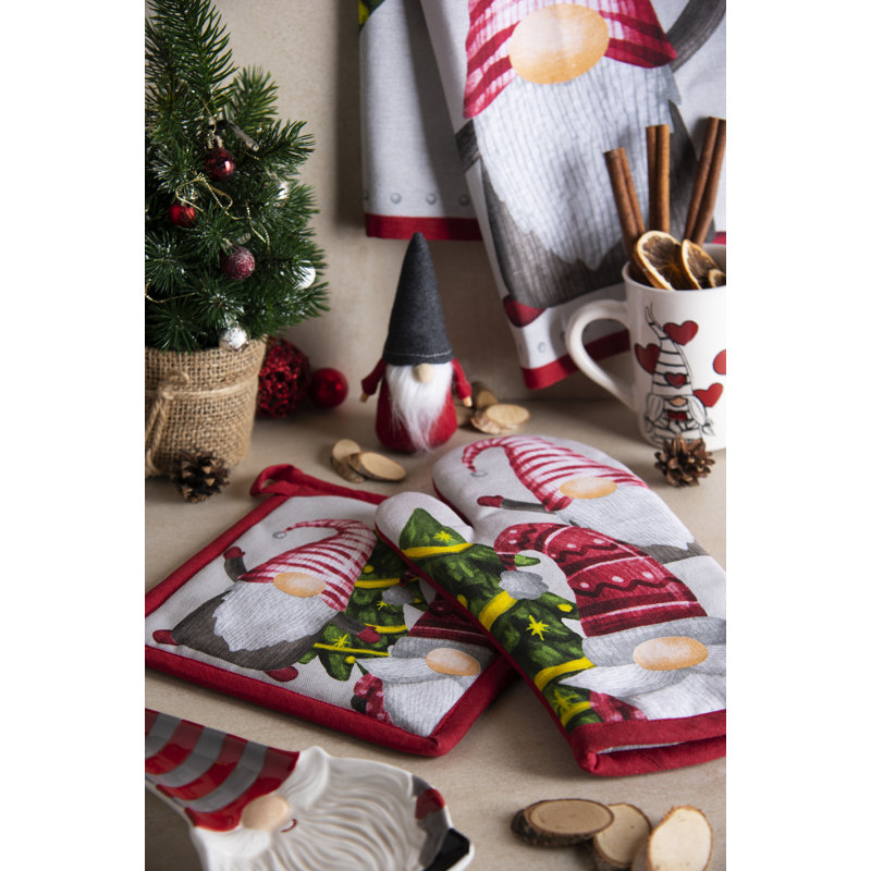 Excelsa Gnomo Friends Cotton Potholder