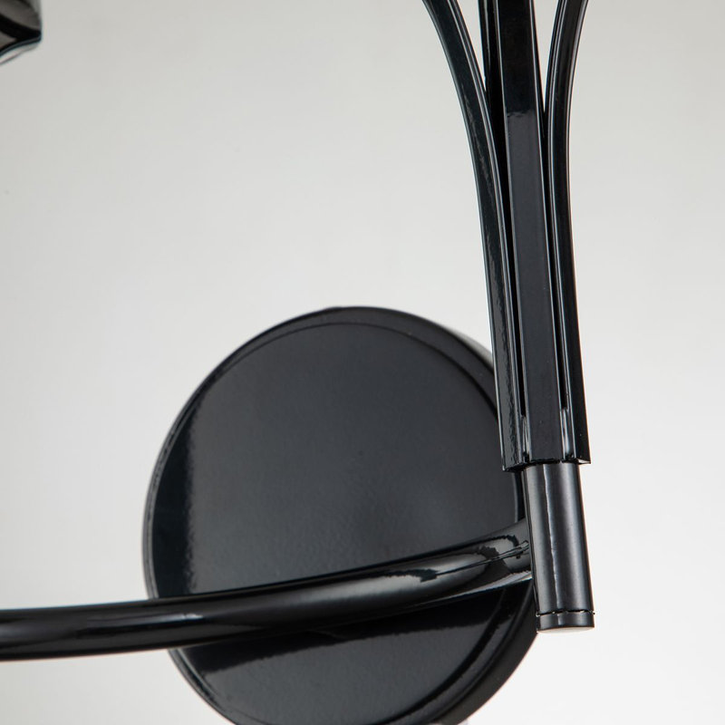 Sawgrass 2 Light Armed Sconce, Matte Black