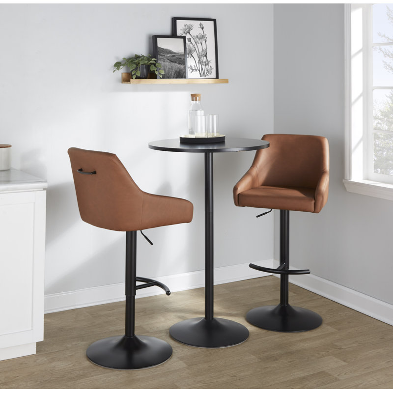Harper Adjustable Barstool with Rounded T Footrest