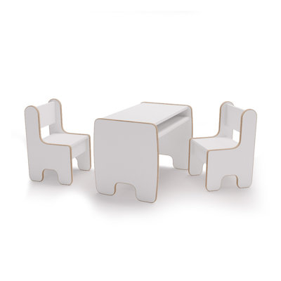 Kids 3 Piece Rectangular Arts And Crafts Table and Chair Set
