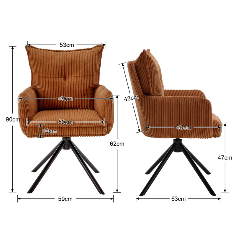 Office Chair Chair Upholstered Armchair With High Backrest For Living Room, Dressing Room,dining Room, Office(set Of 4)