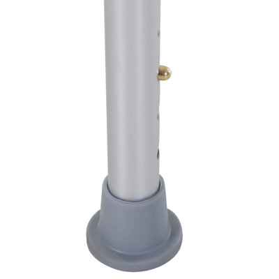 Siège de tabouret de salle de bain pour personnes âgées, blessé et enceinte - 6 niveaux réglables, antidérapant, chaise de douche en aluminium bleu