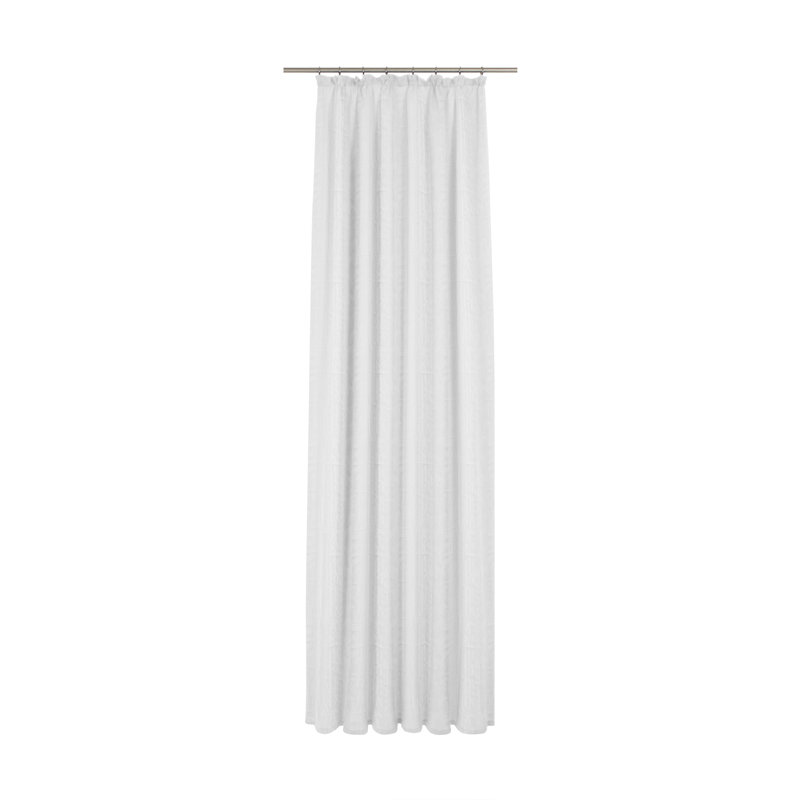 Lambertville Semi Sheer Curtain Single Panel, 600 W x 120 D cm, White