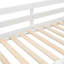 Lit superposé simple au-dessus de simple avec 4 tiroirs et 3 tablettes - blanc