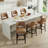  Bisto Faux Leather Upholstered Counter Height Bar Stool With Solid Wood Legs Set of 4-850962805-850962807
